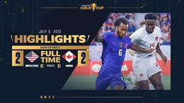 Highlights Mỹ - Canada | Màn đấu súng căng thẳng | Tứ kết Gold Cup 2023
