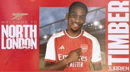 CHÍNH THỨC: Jurrien Timber cập bến Arsenal