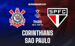 Nhận định Corinthians vs Sao Paulo 7h30 ngày 26/7 (Cúp QG Brazil 2023)