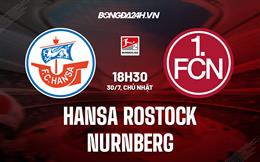 Nhận định Hansa Rostock vs Nurnberg 18h30 ngày 30/7 (Hạng 2 Đức 2023/24)