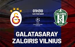 Nhận định bóng đá Galatasaray vs Zalgiris 1h30 ngày 3/8 (Champions League 2023/24)