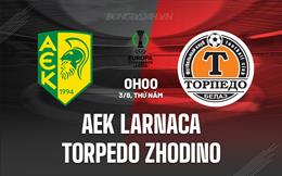 Nhận định AEK Larnaca vs Torpedo Zhodino 0h00 ngày 3/8 (Conference League 2023/24)