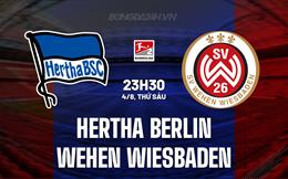 Nhận định Hertha Berlin vs Wehen Wiesbaden 23h30 ngày 4/8 (Hạng 2 Đức 2023/24)