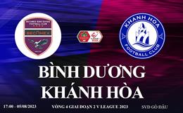 Trực tiếp Bình Dương vs Khánh Hòa link xem kqbd V-League 5/8/2023