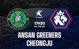Nhận định Ansan Greeners vs Cheongju 17h30 ngày 7/8 (Hạng 2 Hàn Quốc 2023)