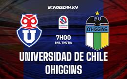 Nhận định Universidad de Chile vs OHiggins 7h00 ngày 8/8 (VĐQG Chile 2023)