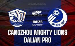 Nhận định Cangzhou Mighty Lions vs Dalian Pro 18h35 ngày 9/8 (VĐQG Trung Quốc 2023)