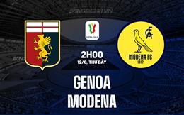 Nhận định bóng đá Genoa vs Modena 2h00 ngày 12/8 (Coppa Italia 2023/24)