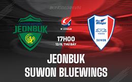 Nhận định Jeonbuk vs Suwon Bluewings 17h00 ngày 12/8 (VĐQG Hàn Quốc 2023)
