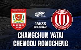 Nhận định Changchun Yatai vs Chengdu Rongcheng 18h35 ngày 12/8 (VĐQG Trung Quốc 2023)