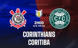 Nhận định - dự đoán Corinthians vs Coritiba 2h00 ngày 14/8 (VĐQG Brazil 2023)