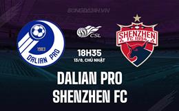 Nhận định bóng đá Dalian Pro vs Shenzhen FC 18h35 ngày 13/8 (VĐQG Trung Quốc 2023)