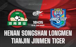 Nhận định Henan Songshan Longmen vs Tianjin Jinmen Tiger 18h35 ngày 13/8 (VĐQG Trung Quốc 2023)