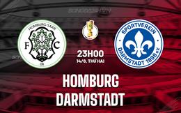 Nhận định Homburg vs Darmstadt 23h00 ngày 14/8 (Cúp QG Đức 2023/24)