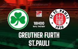 Nhận định Greuther Furth vs St.Pauli 18h00 ngày 19/8 (Hạng 2 Đức 2023/24)