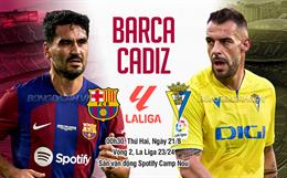 Nhận định Barcelona vs Cadiz (00h30 ngày 21/8): Los Blaugrana trút giận