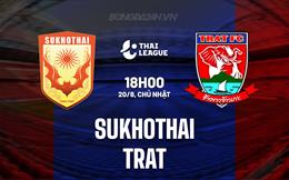 Nhận định Sukhothai vs Trat FC 18h00 ngày 20/8 (VĐQG Thái Lan 2023/24)