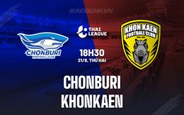 Nhận định Chonburi vs Khonkaen 18h30 ngày 21/08 (VĐQG Thái Lan 2023/24)