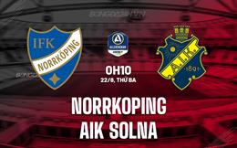 Nhận định Norrkoping vs AIK Solna 0h10 ngày 22/8 (VĐQG Thụy Điển 2023)