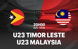 Nhận định U23 Timor Leste vs U23 Malaysia 20h00 ngày 22/8 (U23 Đông Nam Á 2023)