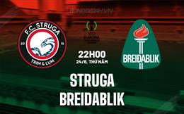 Nhận định bóng đá Struga vs Breidablik 22h00 ngày 24/8 (Conference League 2023/24)
