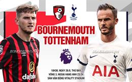 Nhận định Bournemouth vs Tottenham (18h30 ngày 26/8): Chờ Spurs vượt khó