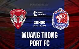 Nhận định Muang Thong vs Port FC 20h00 ngày 28/8 (VĐQG Thái Lan 2023/24)