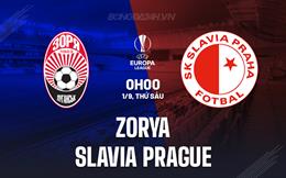 Nhận định Zorya vs Slavia Prague 0h00 ngày 01/09 (Europa League 2023/24)