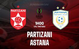 Nhận định Partizani vs Astana 1h00 ngày 1/9 (Conference League 2023/24)