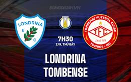 Nhận định Londrina vs Tombense 7h30 ngày 2/9 (Hạng 2 Brazil 2023)