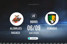 Nhận định Alebrijes Oaxaca vs Venados 6h05 ngày 6/9 (Hạng 2 Mexico 2023/24)