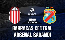 Nhận định Barracas Central vs Arsenal Sarandi 4h00 ngày 5/9 (Cúp Liên đoàn Argentina 2023)