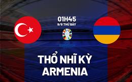 Nhận định Thổ Nhĩ Kỳ vs Armenia 1h45 ngày 9/9 (Vòng loại Euro 2024)