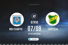 Nhận định Rio Cuarto vs Justicia 7h10 ngày 7/9 (Cúp QG Argentina 2023)