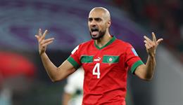 Nghi vấn Amrabat tiếp tục chấn thương khi lên tuyển Morocco?