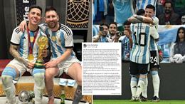 VIDEO: Enzo Fernandez nói gì về bức thư viết cho Messi năm 2016?