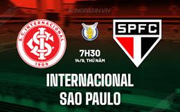Nhận định Internacional vs Sao Paulo 7h30 ngày 14/9 (VĐQG Brazil 2023)