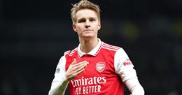 NHM Arsenal nhận tin cực vui từ Martin Odegaard