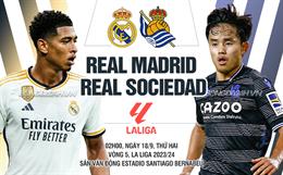 Nhận định Real Madrid vs Sociedad (02h00 ngày 18/9): Sống nhờ hơi thở Bellingham