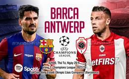 Nhận định Barcelona vs Antwerp (02h00 ngày 20/9): Ra quân tưng bừng