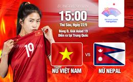 Nhận định bóng đá nữ Việt Nam vs Nepal (15h00 ngày 22/9): Dễ có thắng đậm