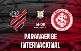 Nhận định Paranaense vs Internacional 5h30 ngày 22/9 (VĐQG Brazil 2023)