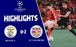 Video cúp C1 Benfica vs Salzburg: Thẻ đỏ định đoạt trận đấu