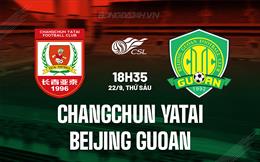 Nhận định Changchun Yatai vs Beijing Guoan 18h35 ngày 22/9 (VĐQG Trung Quốc 2023)