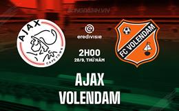 Nhận định bóng đá Ajax vs Volendam 2h00 ngày 28/9 (VĐQG Hà Lan 2023/24)