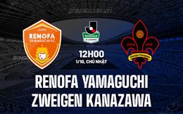 Nhận định Renofa Yamaguchi vs Zweigen Kanazawa 12h00 ngày 1/10 (Hạng 2 Nhật Bản 2023)
