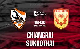 Nhận định Chiangrai vs Sukhothai 18h30 ngày 2/10 (VĐQG Thái Lan 2023/24)