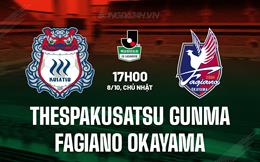 Nhận định Thespakusatsu Gunma vs Fagiano Okayama 17h00 ngày 8/10 (Hạng 2 Nhật Bản 2023)