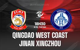 Nhận định Qingdao West Coast vs Jinan Xingzhou 18h30 ngày 9/10 (Hạng 2 Trung Quốc)