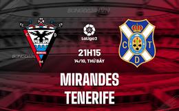 Nhận định Mirandes vs Tenerife 21h15 ngày 14/10 (Hạng 2 Tây Ban Nha 2023/24)